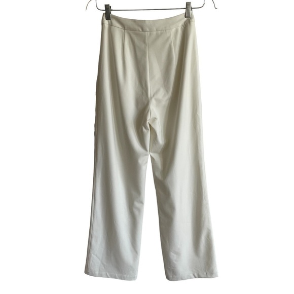 Lulus Distinct Instincts White High-Waisted Wide-Leg Trouser Pants, Size XS - Picture 9 of 12